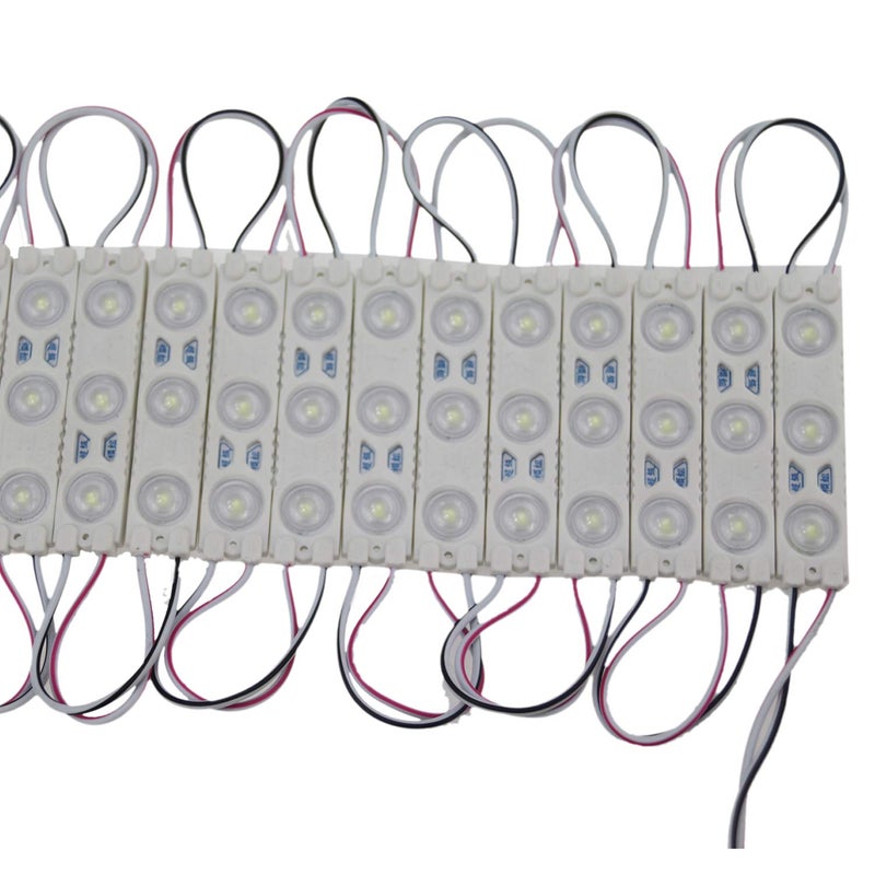 REXTiN وحدة إضاءة زينة مائية صفراء REXTiN فائقة السطوع 200 قطعة 2835 3 LED للإعلانات مع شريط لاصق خلفي (صفراء) - Image 3